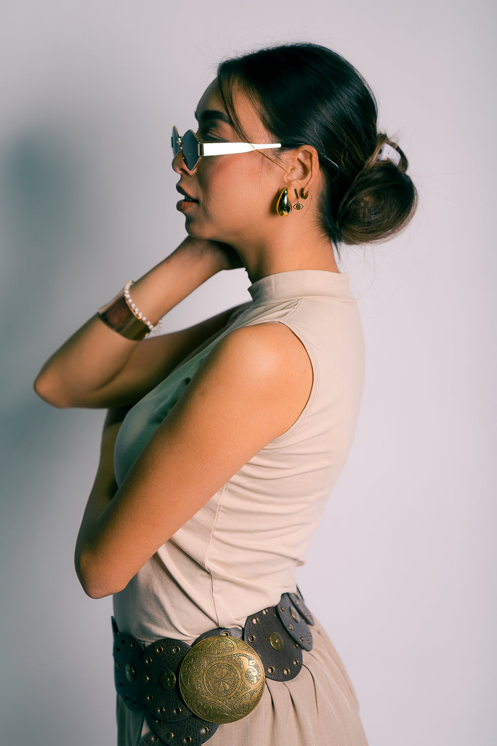 mock neck tank top