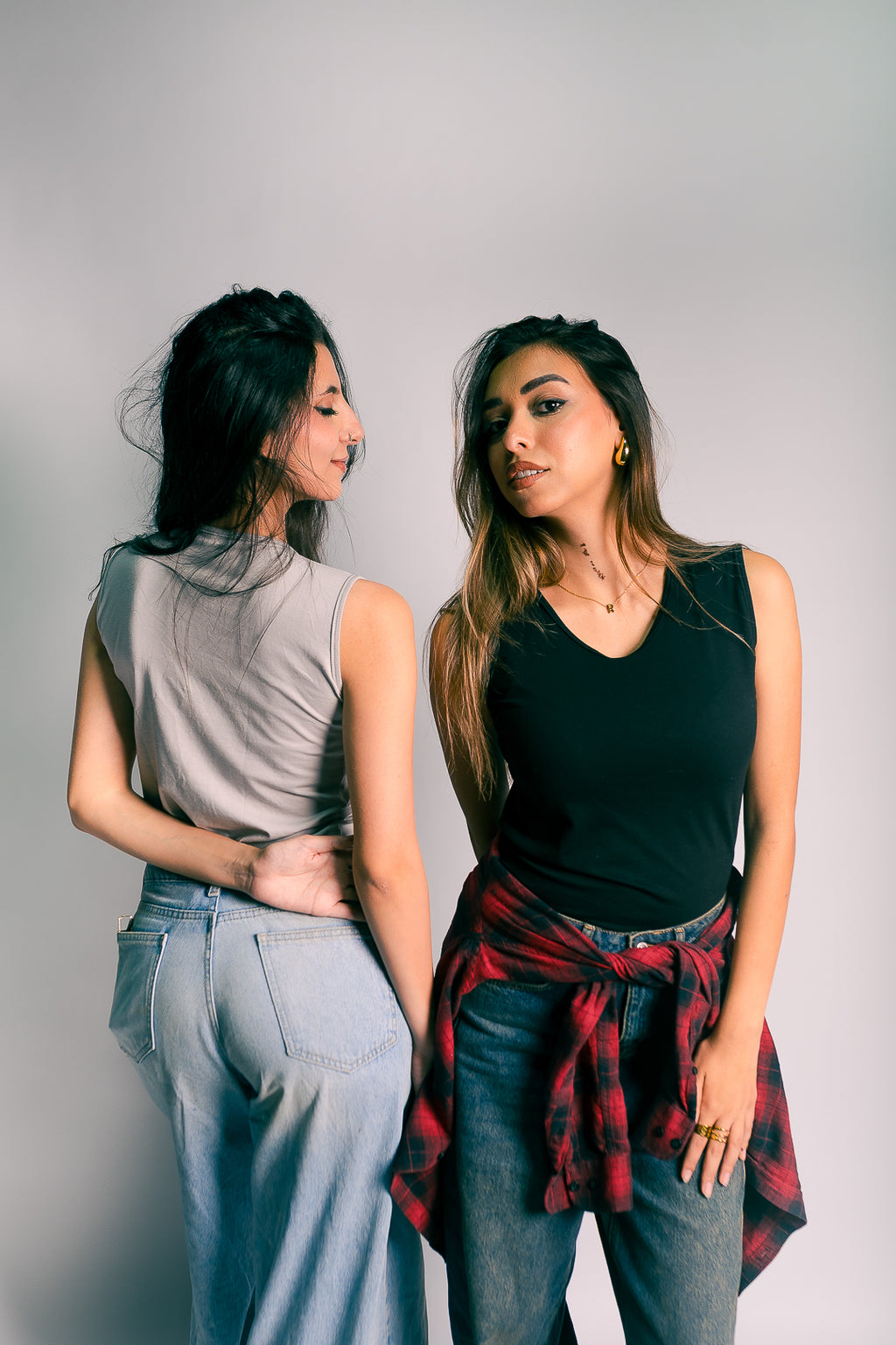 mock neck tank top