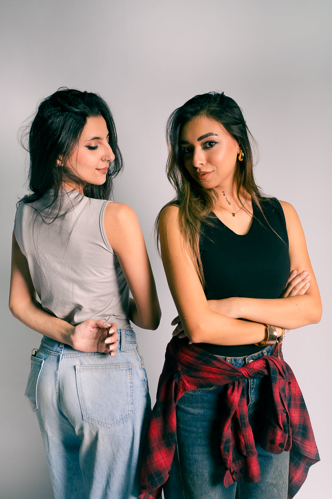 mock neck tank top