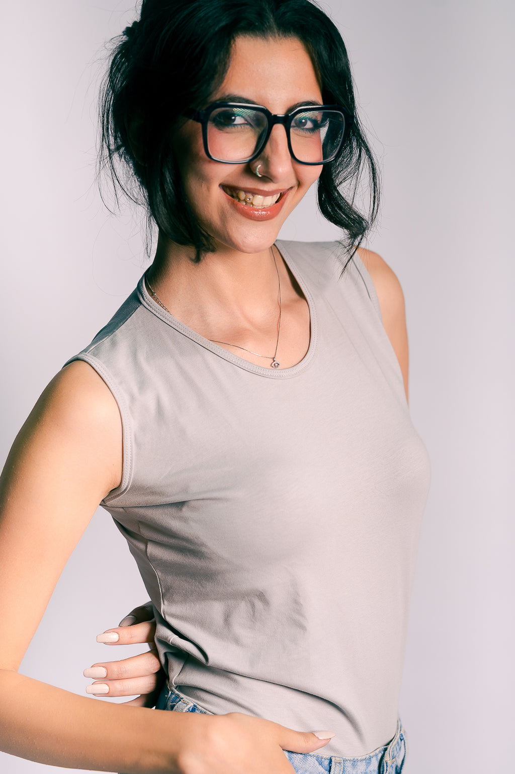ROUND NECK TANK TOP
