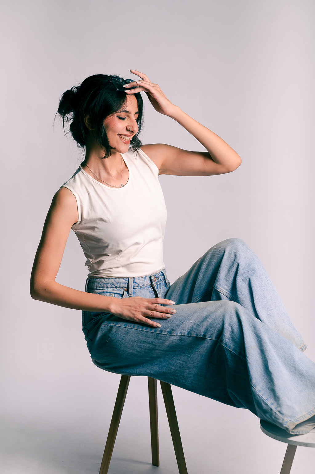 mock neck tank top