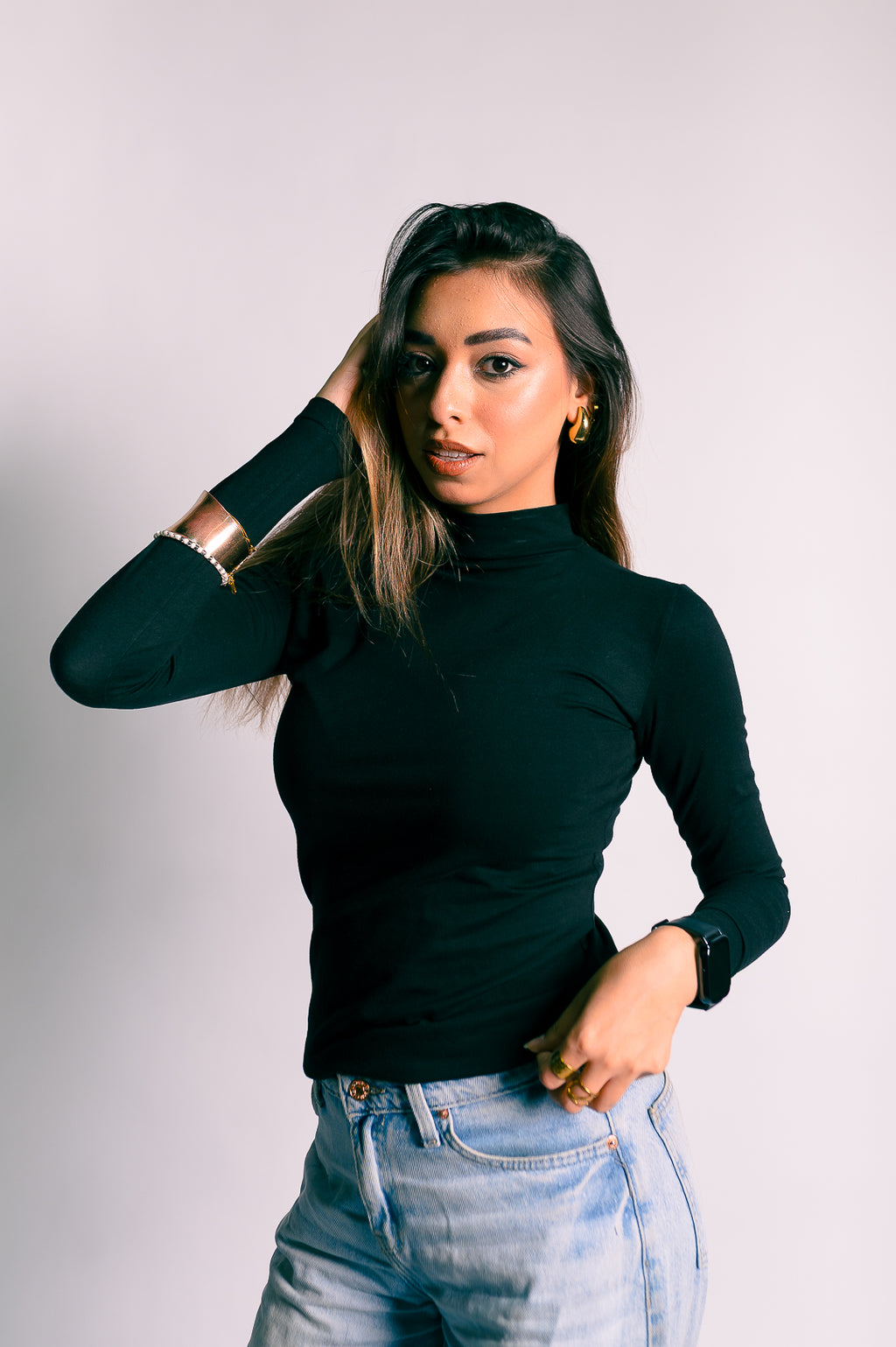 mock necklong sleeve
