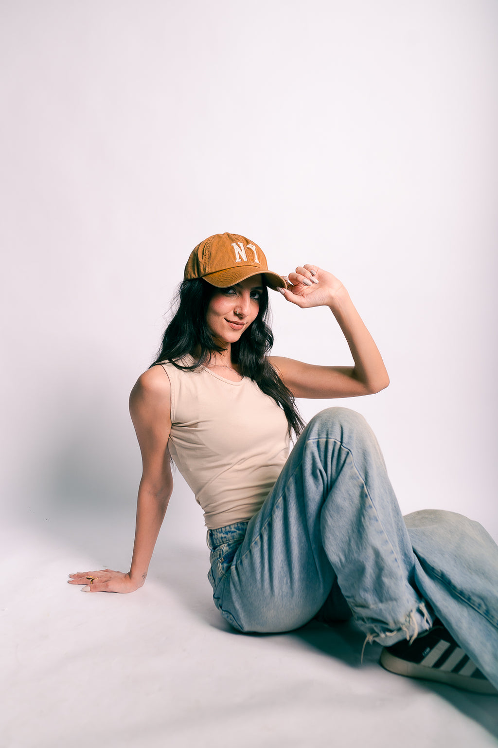 mock neck tank top
